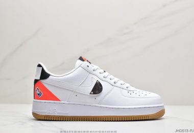 内置全掌air sole气垫# 耐克 Nike Air Force 1 Low “NBA” Pack 黑白生胶 空军一号低帮百搭休闲运动板鞋