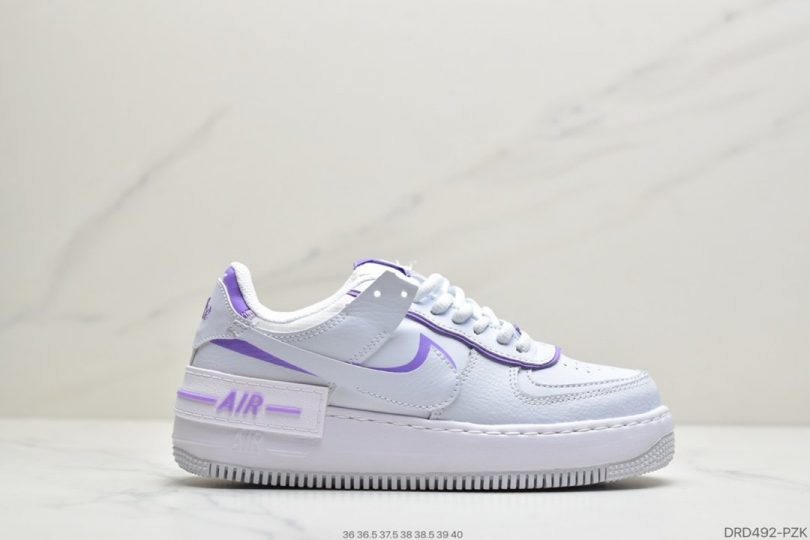 马卡龙, 运动鞋, 空军一号, 板鞋, NIKE, Air Force 1 Shadow, Air Force 1, AF1 - 耐克NIKE WMNS Air Force 1 Shadow马卡龙空军一号轻量增高低帮百搭板鞋ID:DRD492-PZK