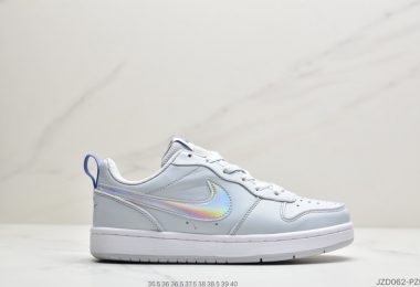 Nike Court Borough Low SE”White/Pink/Tie-Dye Flower”学院系列休闲运动皮革板鞋