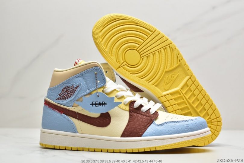 联名, 篮球鞋, 文化篮球鞋, Jordan, Aj1, Air Jordan 1 Mid, Air Jordan 1, Air Jordan - Maison Chateau x Air Jordan 1 Mid AJ1乔1中帮文化篮球鞋ID:ZKD535-PZS