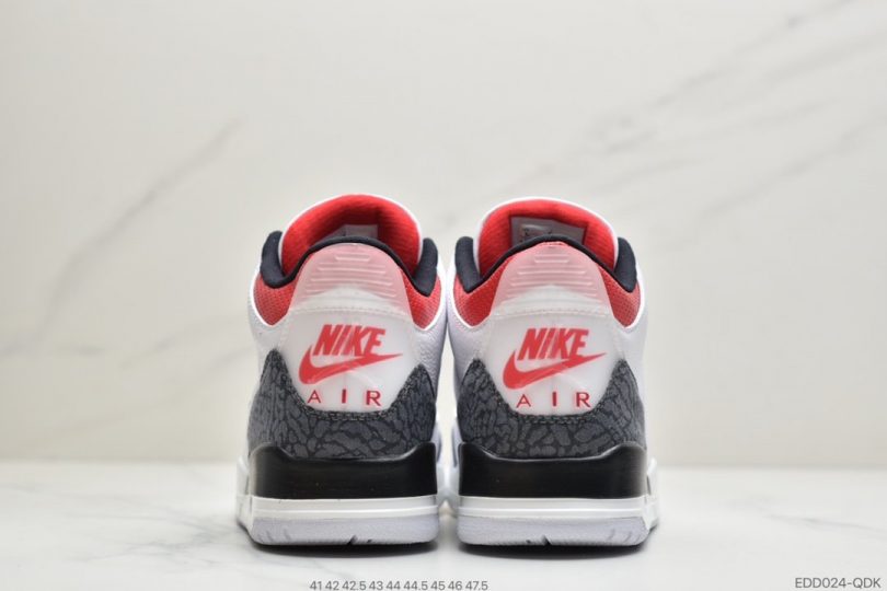 爆裂纹, 文化篮球鞋, 单宁火焰红, Fire Red, AJ3, Air Jordan 3 Retro, Air Jordan 3, Air Jordan - 乔丹Air Jordan 3 Retro "Fire Red"单宁火焰红 白水泥爆裂纹AJ3文化篮球鞋