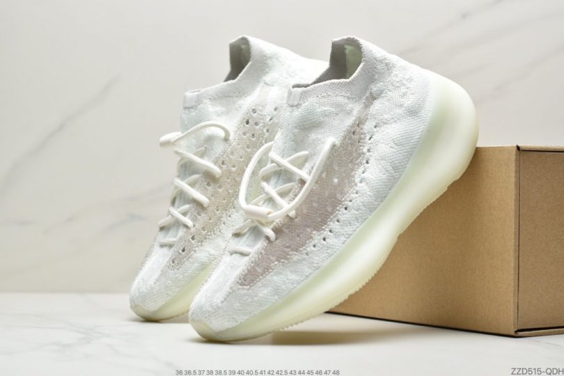 跑鞋, 爆米花, 慢跑鞋, YEEZY BOOST 380 V1, Yeezy, Originals, Boost, adidas Originals - adidas Originals YEEZY BOOST 380 V1"Calcite Glow"百搭轻便爆米花中底休闲运动袜子慢跑鞋“夜光白椰子”