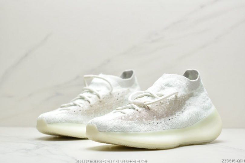 跑鞋, 爆米花, 慢跑鞋, YEEZY BOOST 380 V1, Yeezy, Originals, Boost, adidas Originals - adidas Originals YEEZY BOOST 380 V1"Calcite Glow"百搭轻便爆米花中底休闲运动袜子慢跑鞋“夜光白椰子”