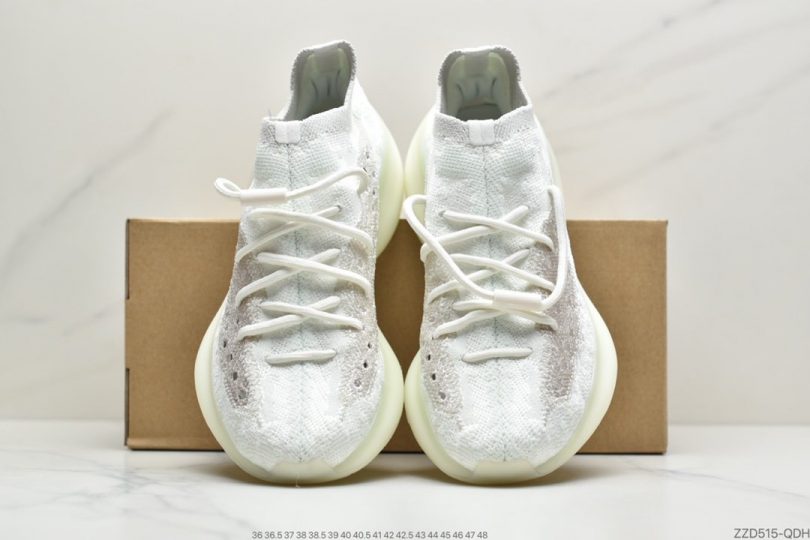 跑鞋, 爆米花, 慢跑鞋, YEEZY BOOST 380 V1, Yeezy, Originals, Boost, adidas Originals - adidas Originals YEEZY BOOST 380 V1"Calcite Glow"百搭轻便爆米花中底休闲运动袜子慢跑鞋“夜光白椰子”