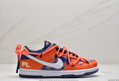 Off-White™ x Futura x Nike SB Dunk 蓝橙扎染 扣篮系列低帮经典百搭休闲运动板鞋