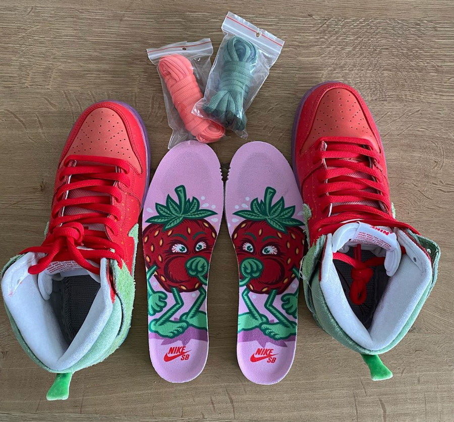 Nike SB Dunk High Strawberry Cough CW7093-600 发布日期