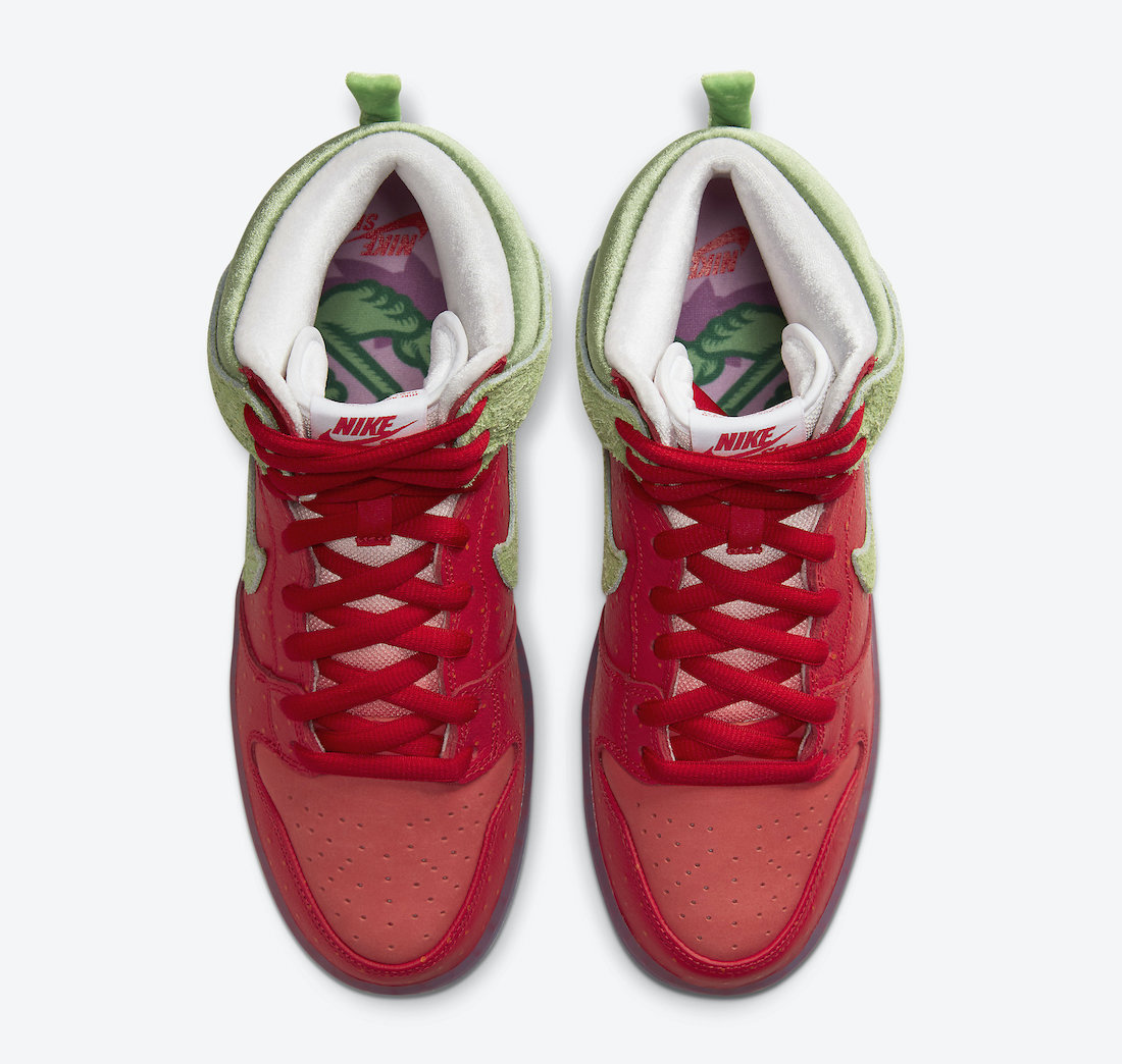 Nike SB Dunk High Strawberry Cough CW7093-600 发售日期价格