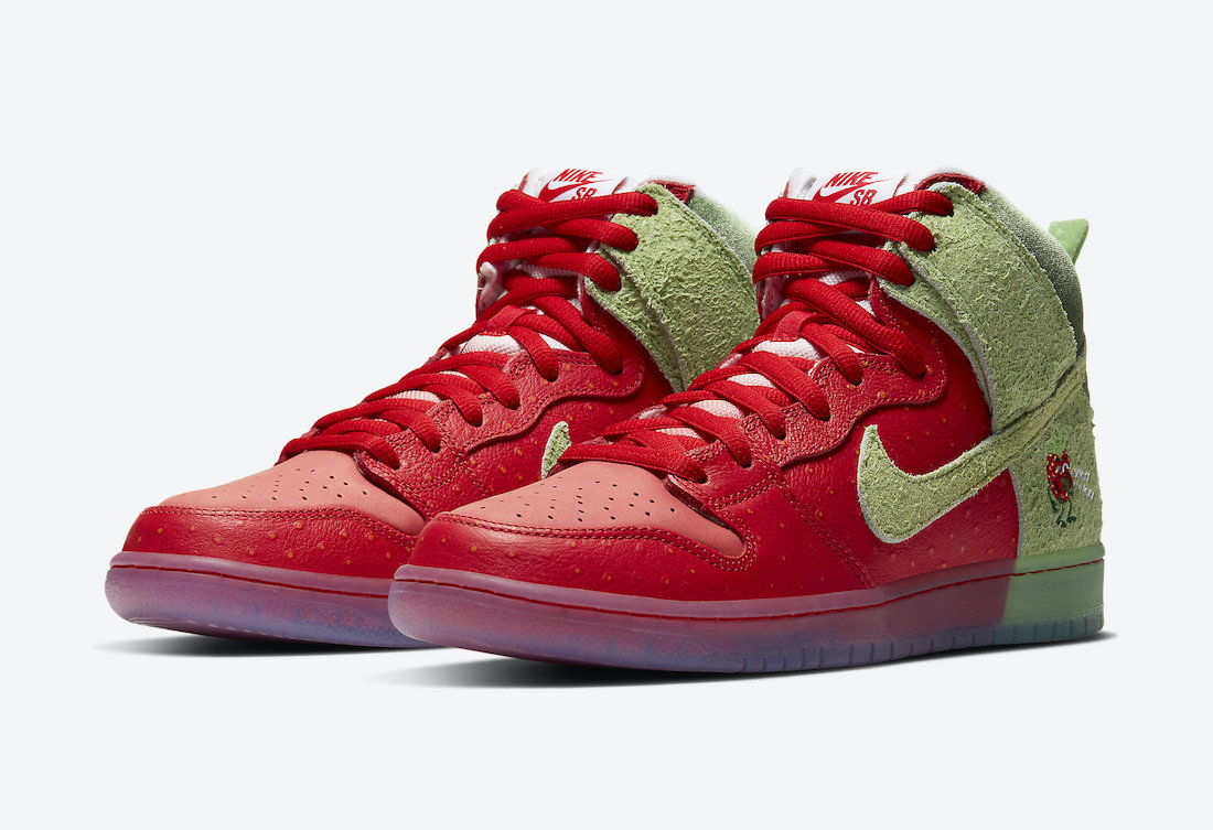 Nike SB Dunk High Strawberry Cough CW7093-600 发售日期价格