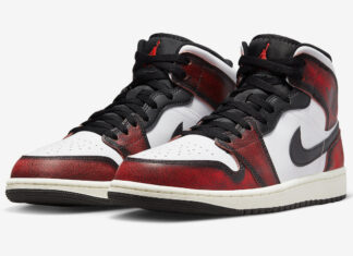 Air Jordan 1 Mid “Wear-Away “的官方照片