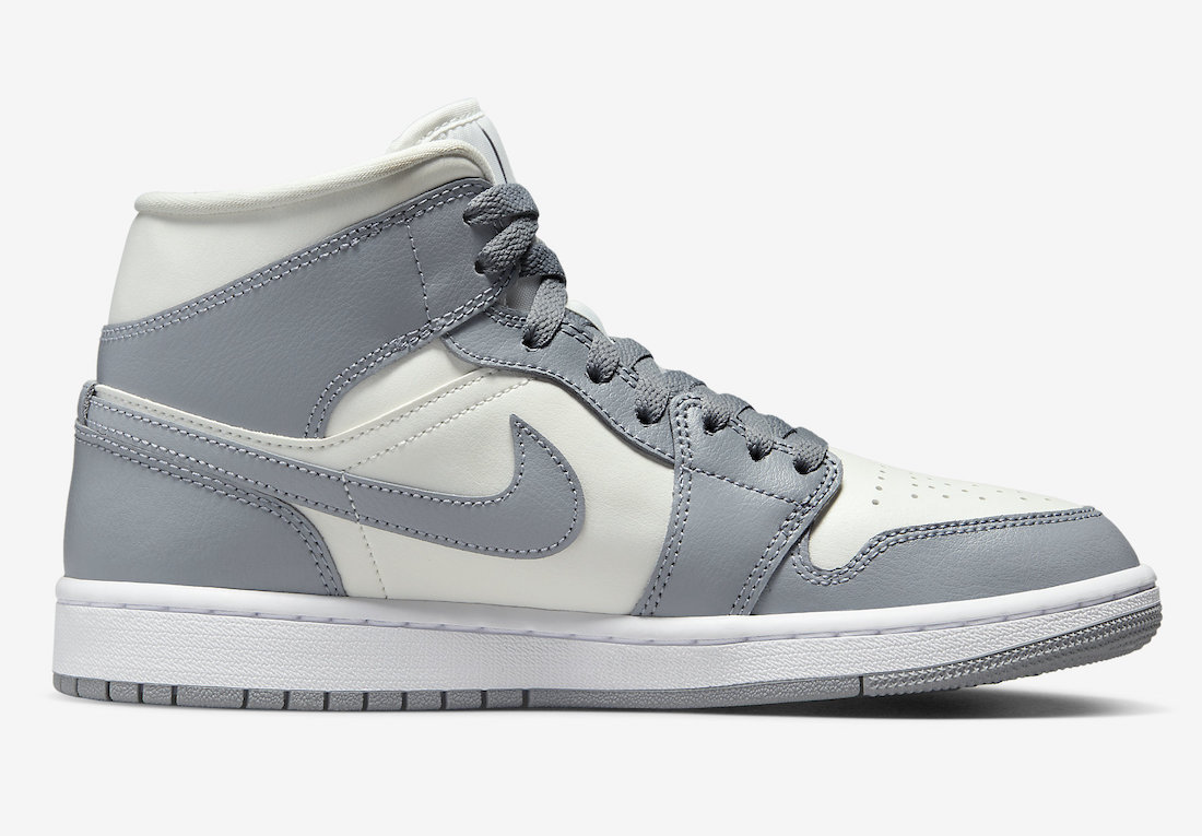 Air Jordan 1 Mid Grey Sail WMNS BQ6472-115 Release Date