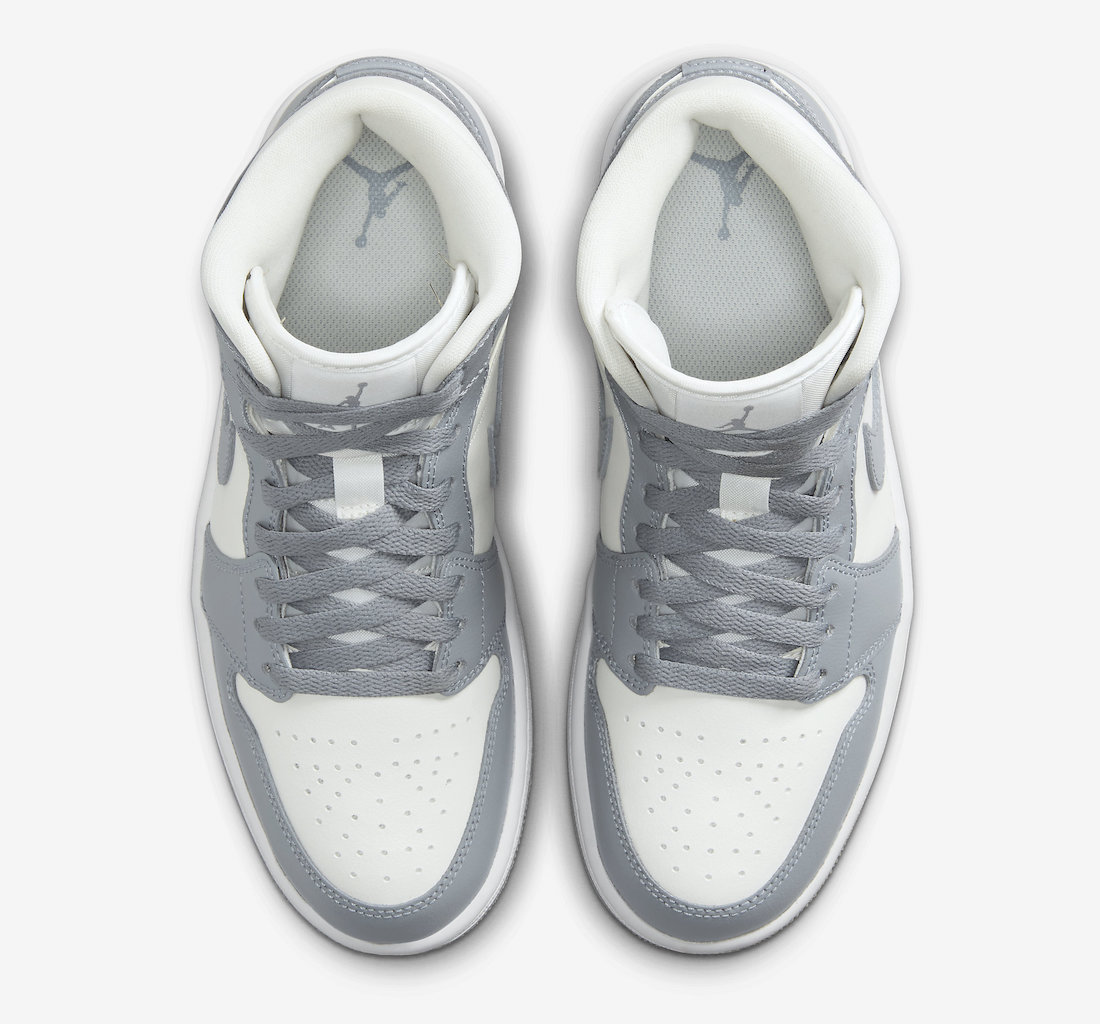 Air Jordan 1 Mid Grey Sail WMNS BQ6472-115 Release Date