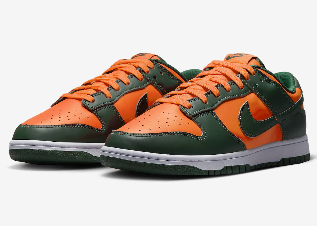 Nike Dunk Low Miami Hurricanes DD1391-300 Release Date