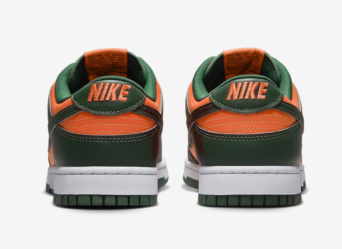 Nike Dunk Low Miami Hurricanes DD1391-300 Release Date