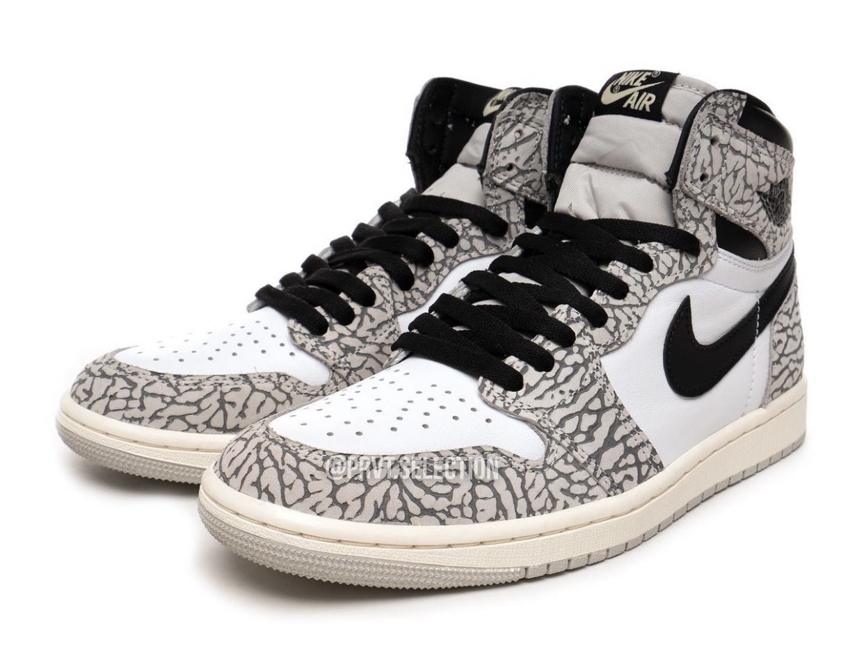 Air Jordan 1 White Cement Elephant DZ5485-052 Release Date