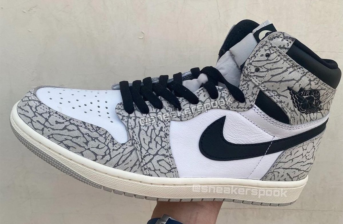 Air Jordan 1 White Cement Elephant Print DZ5485-052 Release Date