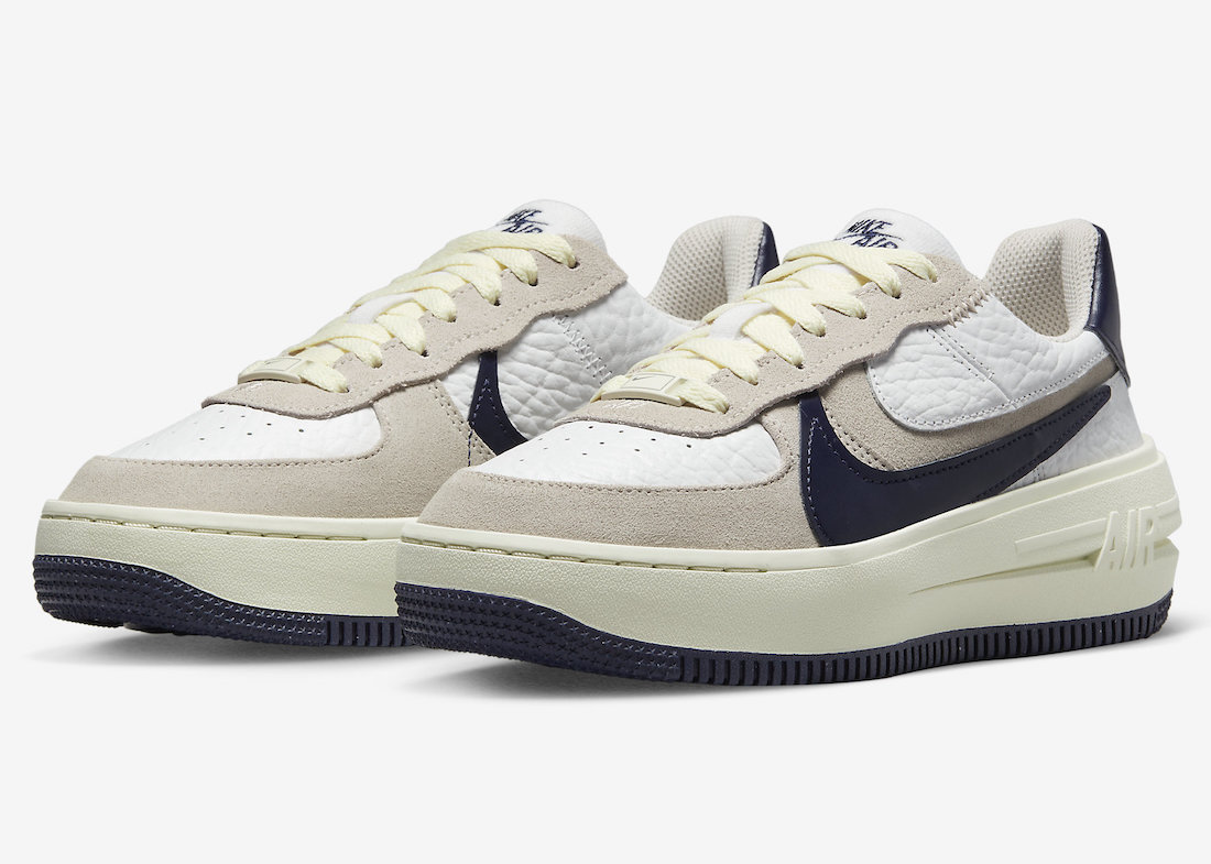 Nike Air Force 1 PLT.AF.ORM White Navy FB8481-100 Release Date