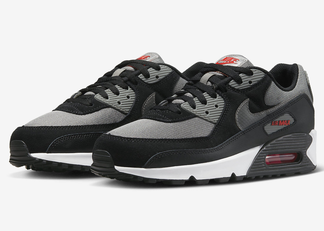 Nike Air Max 90 Black Grey Red FD0664-001 Release Date