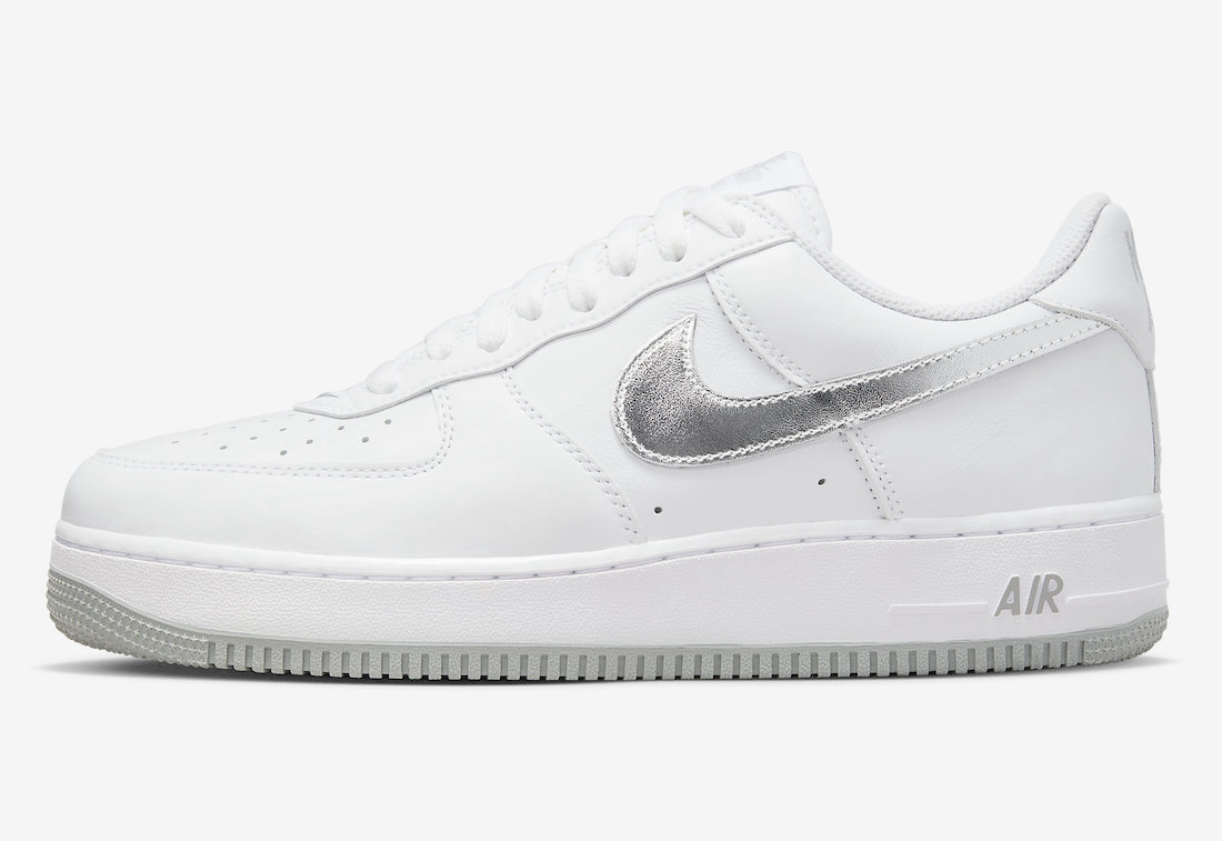 Nike Air Force 1 Low White Metallic Silver Swoosh DZ6755-100 Release Date