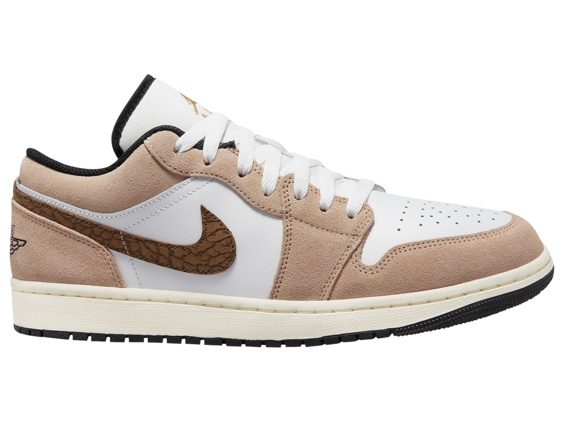 Air Jordan 1 Low Brown Elephant Print DZ4130-201 Release Date