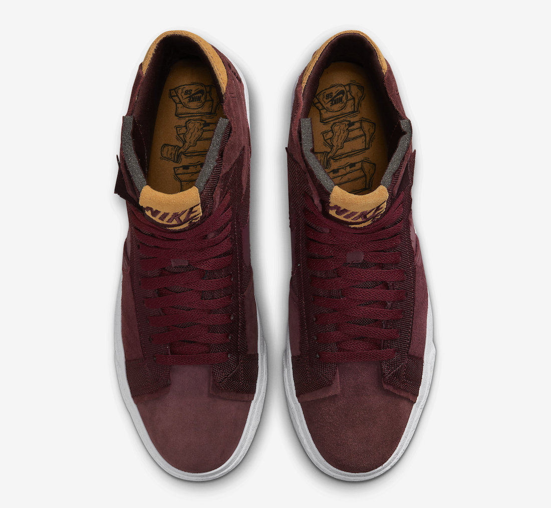 Nike SB Blazer Mid Night Maroon DV7898-600 Release Date