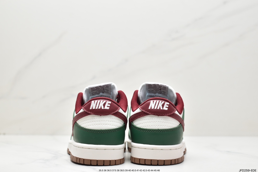 板鞋, 休闲板鞋, Nike Dunk Low, Nike Dunk, NIKE, Dunk Low, Dunk - 耐克 Nike Dunk Low “Gorge Green” 潮流 低帮 耐磨防滑 休闲板鞋 酒红白绿 FB7160-161