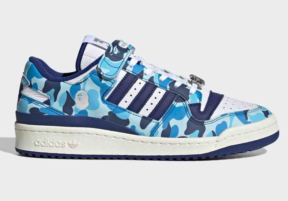 BAPE adidas Forum 84 Low Blue Camo Release Date