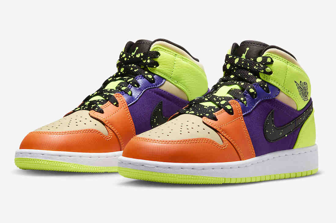 Air Jordan 1 Mid GS Volt Vivid Orange FD8795-700