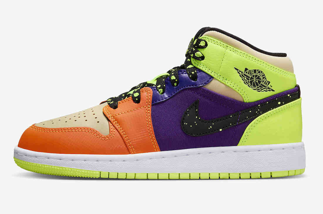 Air Jordan 1 Mid GS Volt Vivid Orange FD8795-700