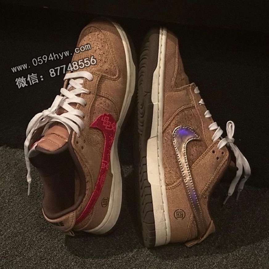 CLOT X NIKE DUNK LOW “CORK” 限量发售，独特细节带来可替换的Swoosh设计