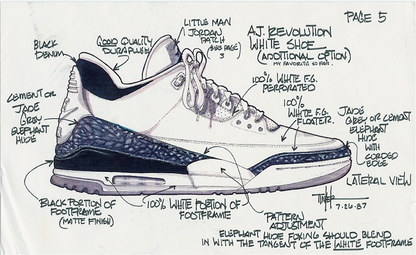 Air Jordan 3 Tinker Sketch