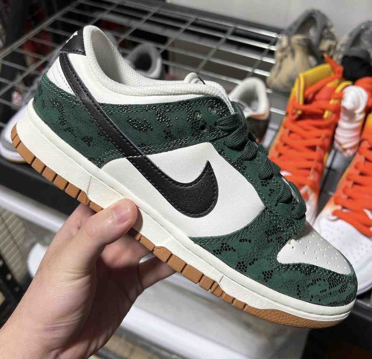 Nike Dunk Low Green Snake Gum Sole