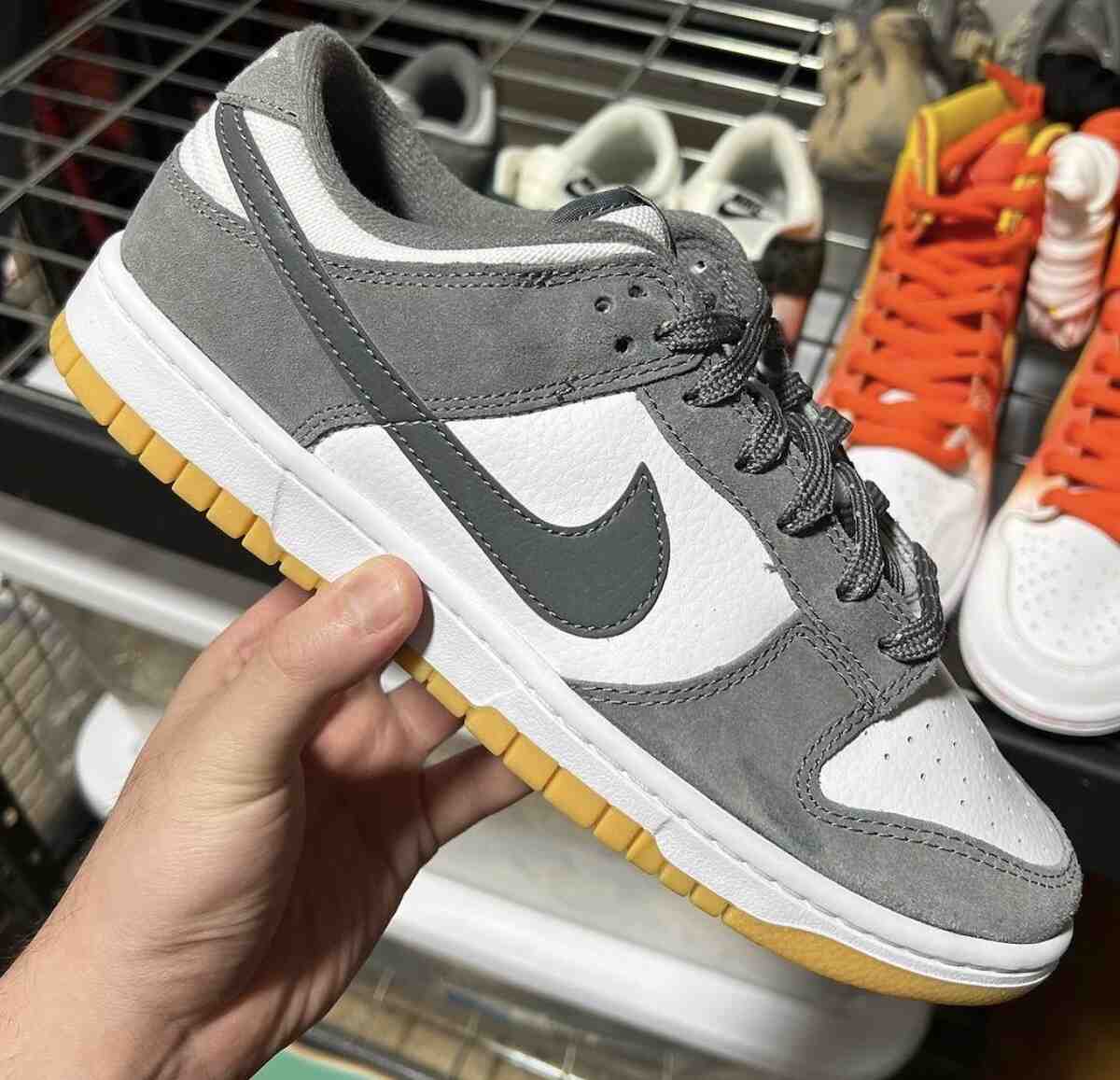 Nike Dunk Low Grey Suede Gum FV0389-100