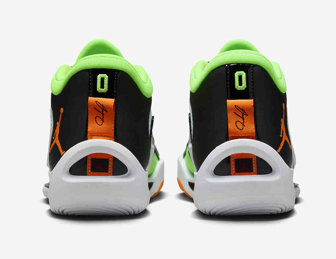 Jordan Tatum 1 Home Team White Total Orange Green Strike DZ3324-108 Back Heels