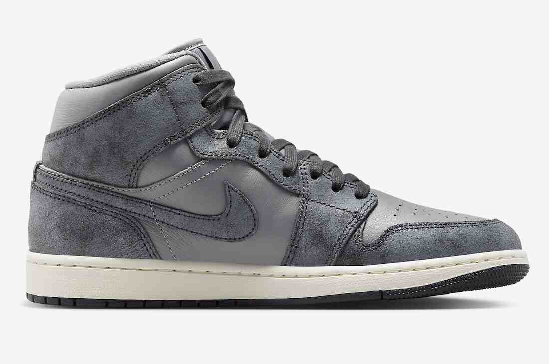 Jordan, Air Jordan 1 Mid, Air Jordan 1, Air Jordan - Air Jordan 1 Mid将发布“破旧烟灰”款式。