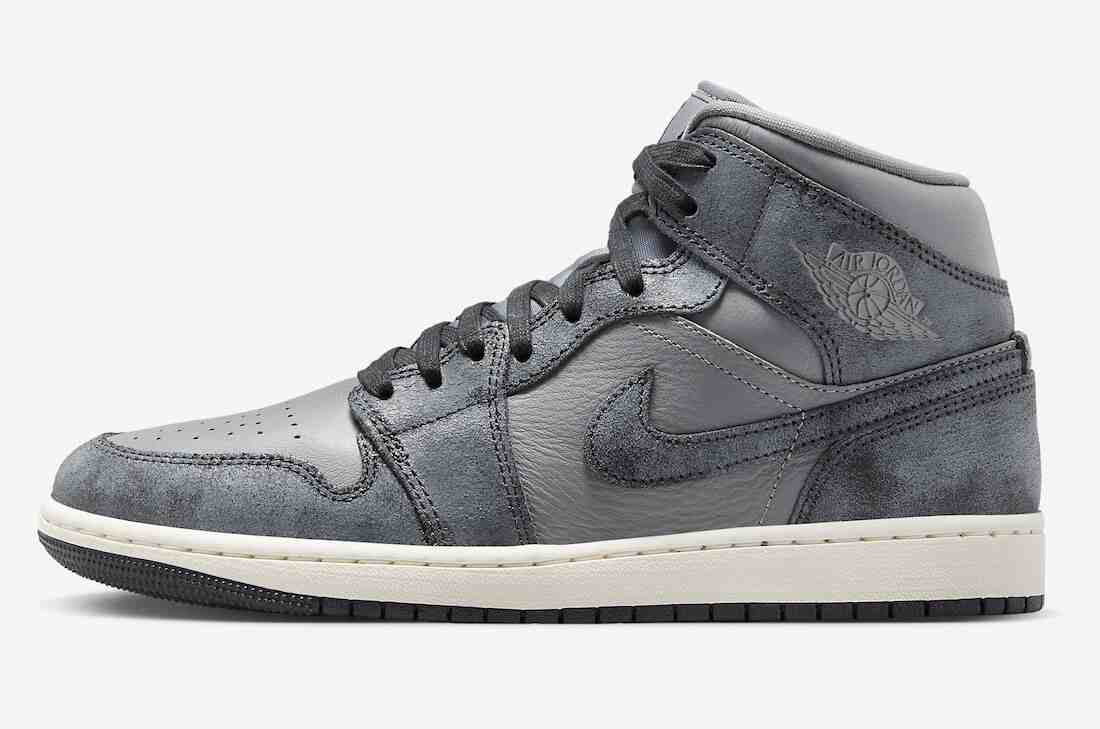 Jordan, Air Jordan 1 Mid, Air Jordan 1, Air Jordan - Air Jordan 1 Mid将发布“破旧烟灰”款式。