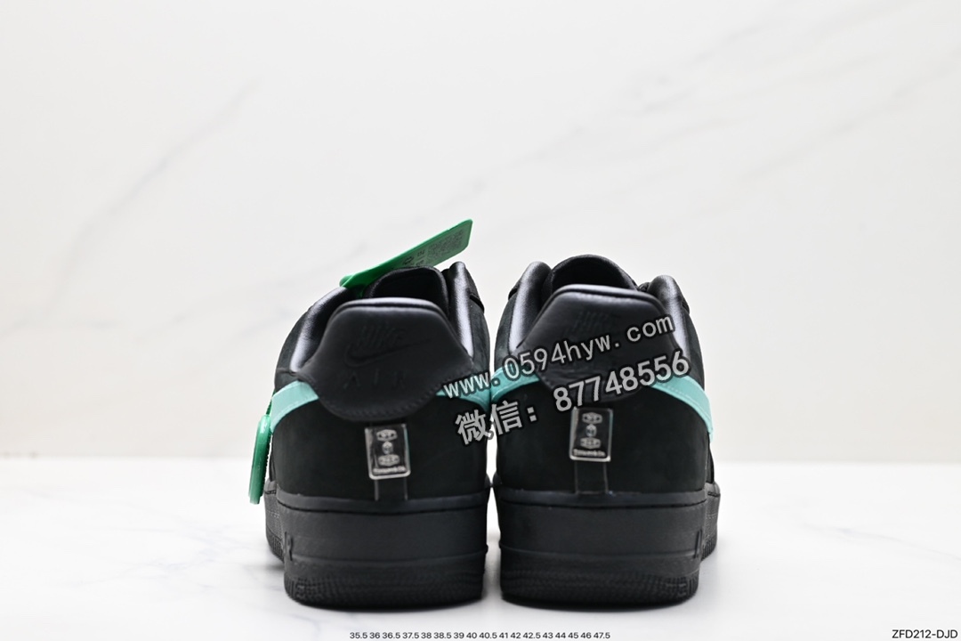 空军一号, 板鞋, Nike Air Force 1 Low, Nike Air Force 1, Nike Air, NIKE, Air Force 1 Low, Air Force 1 - Tiffany &amp; Co. x Nike Air Force 1 Low SP"1837"空军一号经典低帮百搭休闲运动板鞋“联名黑蒂芙尼蓝”DZ1382-001