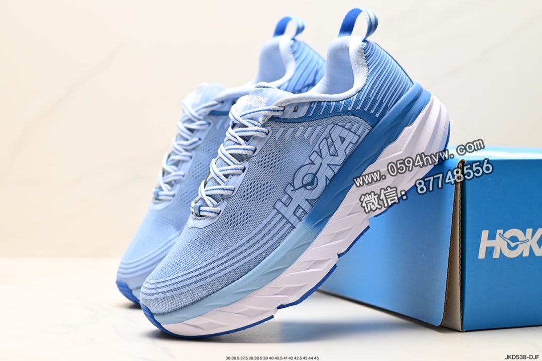 跑鞋, KD - HOKA M BONDI 6 全新配色 1019269 尺码:36 36.5 37.5 38 38.5 39 40 40.5 41 42 42.5 43 44 45 ID:JKD538-DJF