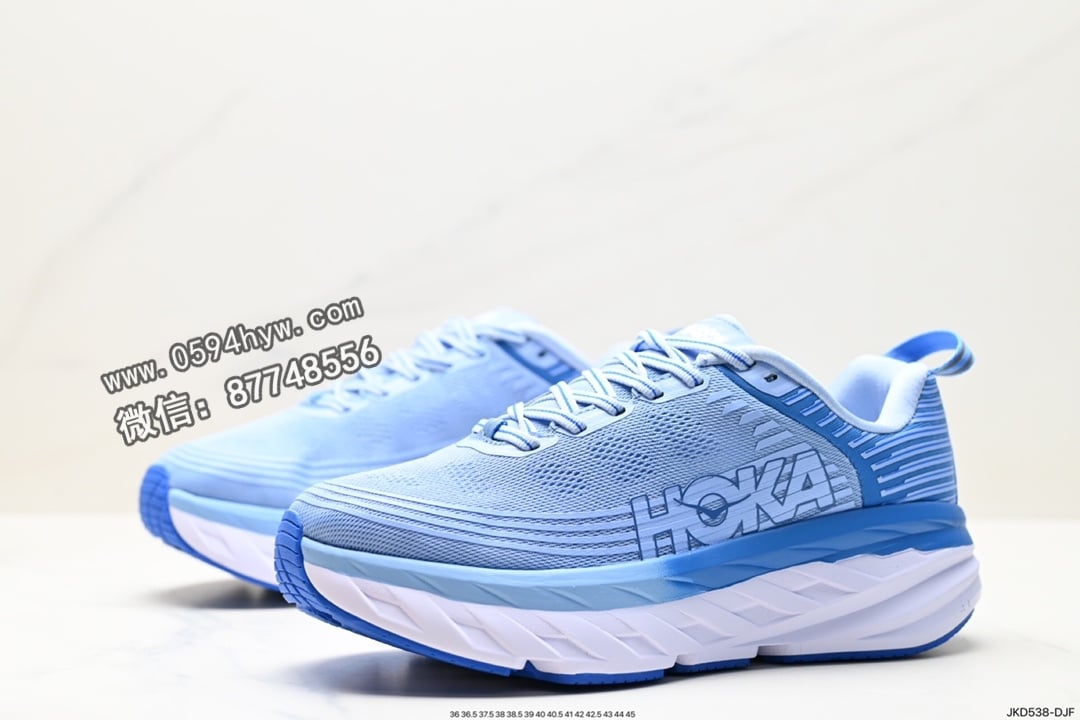 跑鞋, KD - HOKA M BONDI 6 全新配色 1019269 尺码:36 36.5 37.5 38 38.5 39 40 40.5 41 42 42.5 43 44 45 ID:JKD538-DJF