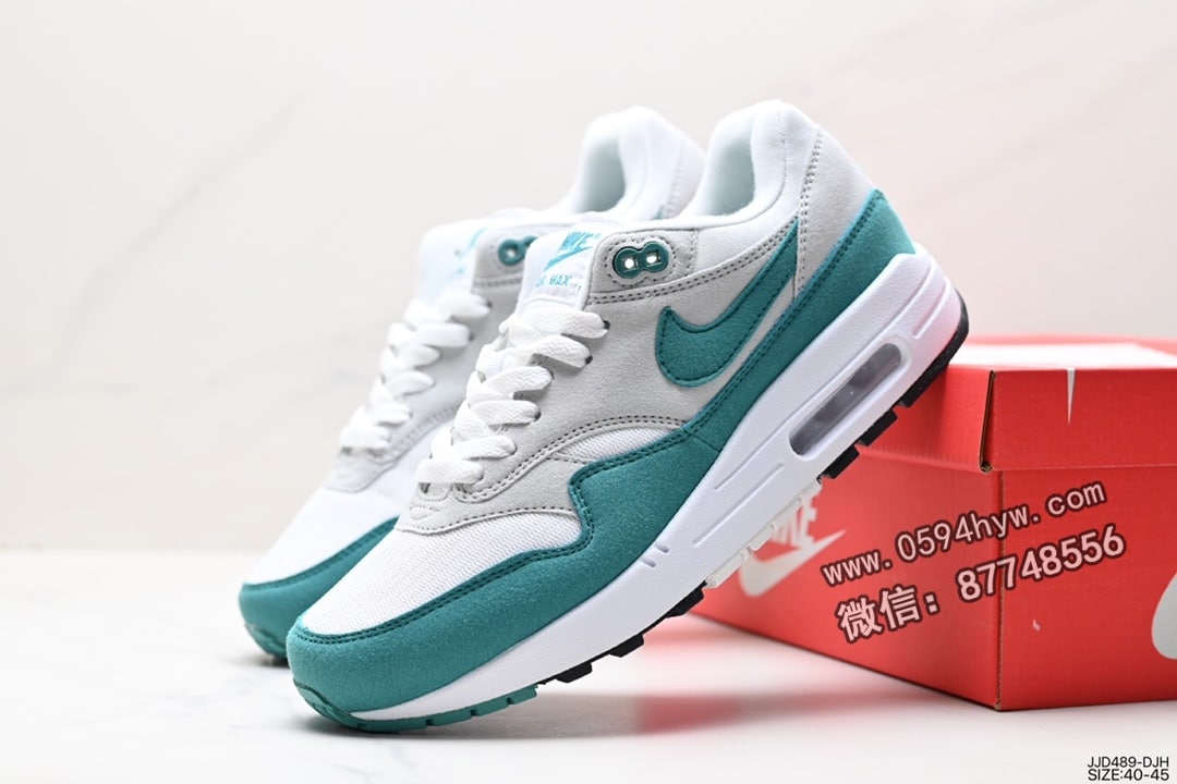 Swoosh, Nike Air Max 1, Nike Air Max, Nike Air, NIKE, Air Max 1, Air Max - Nike Air Max 1 气垫配色 鞋身材质：皮革、织物、麂皮 货号：AH8145-109