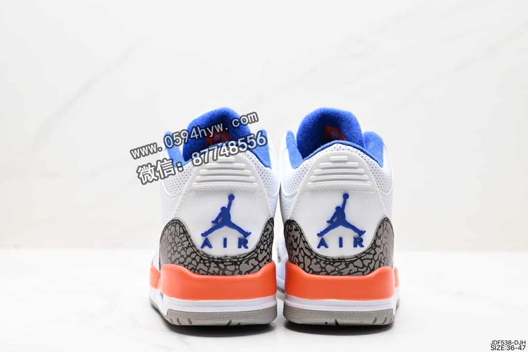 耐克, 篮球鞋, RO, Knicks, Jordan, Air Jordan 3 Retro, Air Jordan 3, Air Jordan - 耐克 Air Jordan 3 Retro "Knicks" 中帮篮球鞋 货号：DN3707-100