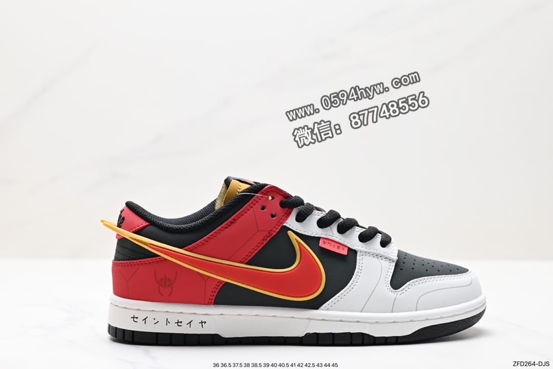 Nike SB DuNike Low 鞋子类型 低帮休闲运动滑板板鞋
飞翼系列
《圣斗士星矢》主人公 “紫龙”联名配色
品牌：Nike
颜色：暂无
货号：ZD2356-160
Size ：36 36.5 37.5 38 38.5 39 40 40.5 41 42 42.5 43 44 44.5 45
ID:ZFD212-DJS