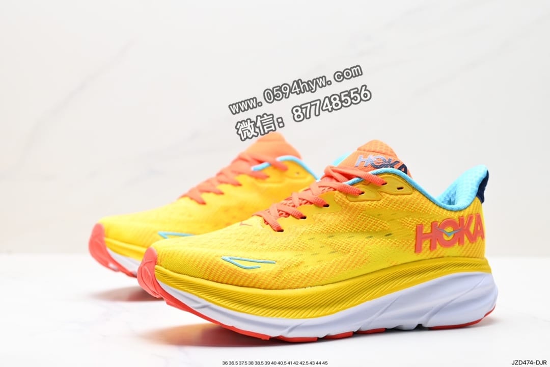 跑鞋, HOKA, 2023 - HOKA M CLIFTON 9 高级缓震鞋 1127895 尺码:36 36.5 37.5 38 38.5 39 40 40.5 41 42 42.5 43 44 45ID:JZD474-DJR