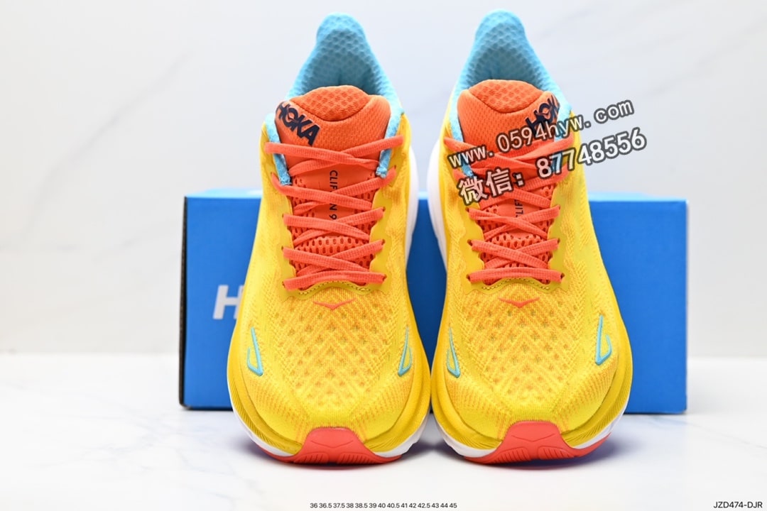 跑鞋, HOKA, 2023 - HOKA M CLIFTON 9 高级缓震鞋 1127895 尺码:36 36.5 37.5 38 38.5 39 40 40.5 41 42 42.5 43 44 45ID:JZD474-DJR