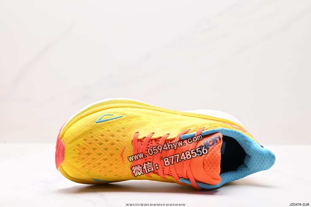 跑鞋, HOKA, 2023 - HOKA M CLIFTON 9 高级缓震鞋 1127895 尺码:36 36.5 37.5 38 38.5 39 40 40.5 41 42 42.5 43 44 45ID:JZD474-DJR