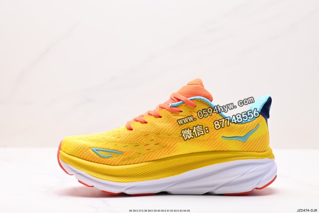 跑鞋, HOKA, 2023 - HOKA M CLIFTON 9 高级缓震鞋 1127895 尺码:36 36.5 37.5 38 38.5 39 40 40.5 41 42 42.5 43 44 45ID:JZD474-DJR