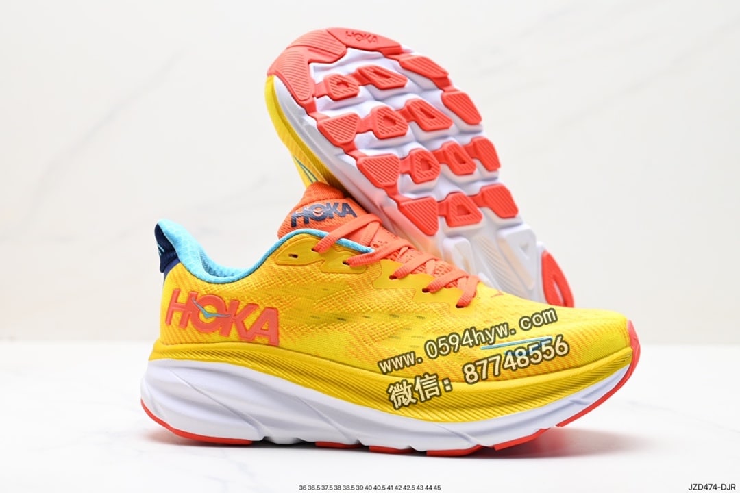 跑鞋, HOKA, 2023 - HOKA M CLIFTON 9 高级缓震鞋 1127895 尺码:36 36.5 37.5 38 38.5 39 40 40.5 41 42 42.5 43 44 45ID:JZD474-DJR