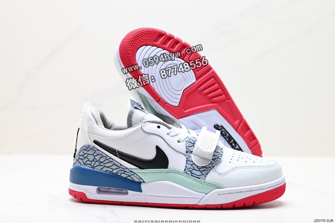 运动鞋, 耐克, 篮球鞋, 乔丹, Nike Air, NIKE, Legacy 312, Jordan Legacy 312 Low, Jordan Legacy 312, Jordan, Air Jordan, 2023 - Nike Air Jordan Legacy 312 Low 篮球文化运动鞋 白色/松绿 货号: FN3407-161 尺码：36-46 ID: JZD170-DJR