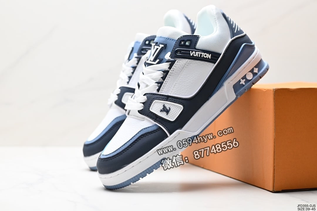 运动鞋, 路易威登, 板鞋, 休闲运动鞋, Louis Vuitton, 2023 - LV路易威登 Trainer Maxi Low Sneaker 低帮篮球板鞋 尺码:39-45 ID:JFD355-DJR