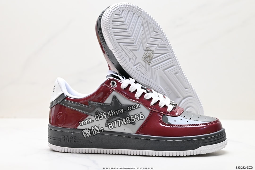 PE, BAPE, 2023 - Bape Sta Low 鞋子 白色 牛皮 高规格用料 LOGO压印 鞋带扣 Ortholite缓震材质 强性价比 尺码:36-45 ID:ZJD212-DZD