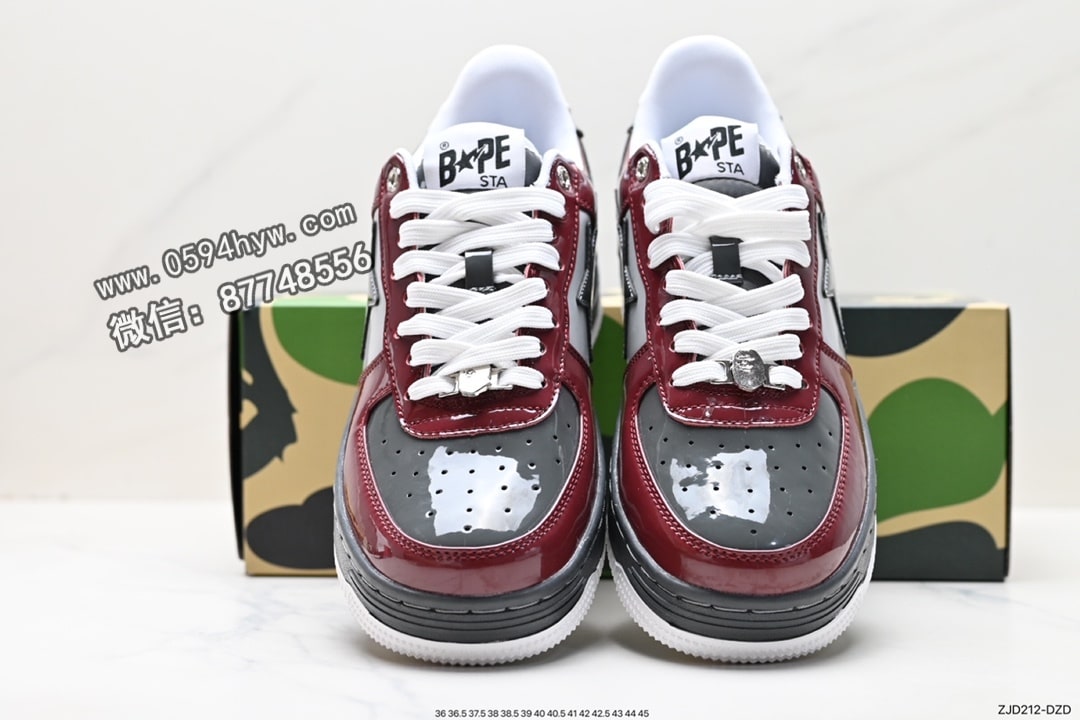 PE, BAPE, 2023 - Bape Sta Low 鞋子 白色 牛皮 高规格用料 LOGO压印 鞋带扣 Ortholite缓震材质 强性价比 尺码:36-45 ID:ZJD212-DZD